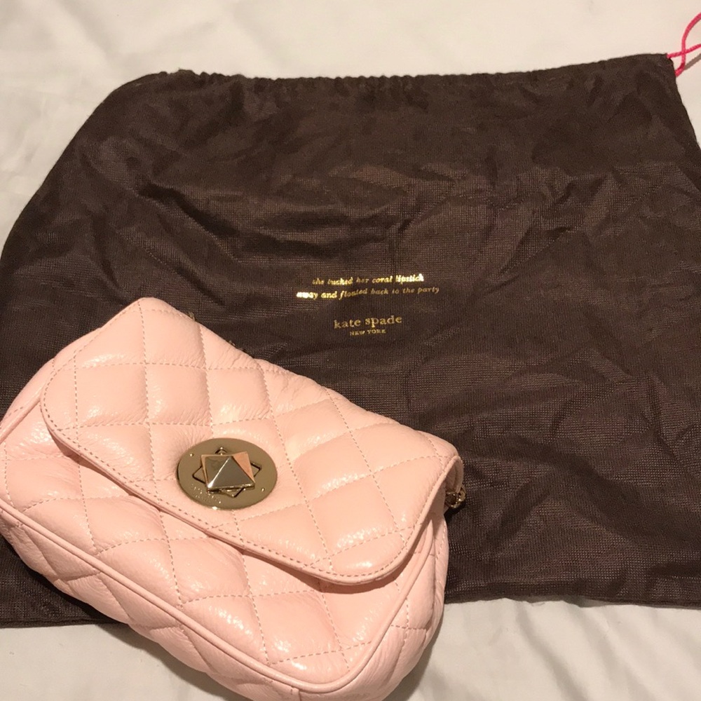 NWOT Kate Spade quilted blush purse